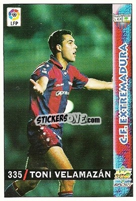 Figurina Toni Velamazán - Las Fichas De La Liga 1998-1999 - Mundicromo