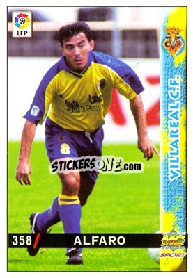 Cromo Alfaro - Las Fichas De La Liga 1998-1999 - Mundicromo