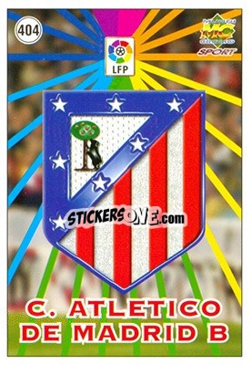 Sticker Atletico de Madrid B - Las Fichas De La Liga 1998-1999 - Mundicromo