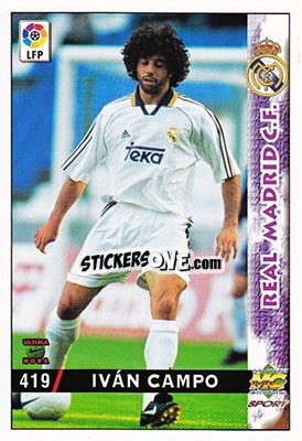 Sticker Iván Campo - Las Fichas De La Liga 1998-1999 n. 419 - Mundicromo