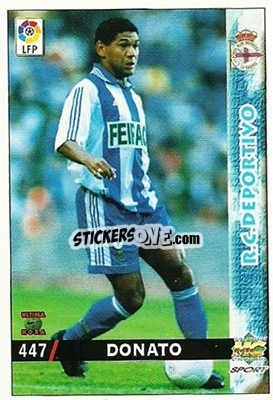 Cromo Donato - Las Fichas De La Liga 1998-1999 - Mundicromo