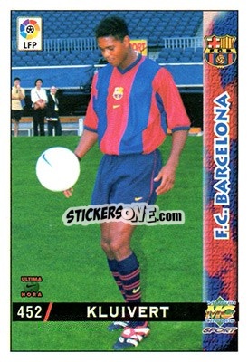 Sticker Kluivert - Las Fichas De La Liga 1998-1999 - Mundicromo