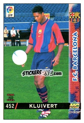 Sticker Kluivert - Las Fichas De La Liga 1998-1999 n. 452 - Mundicromo