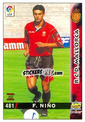 Sticker Fernando Niño - Las Fichas De La Liga 1998-1999 - Mundicromo