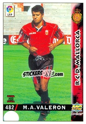 Sticker Miguel Angel Valerón - Las Fichas De La Liga 1998-1999 - Mundicromo