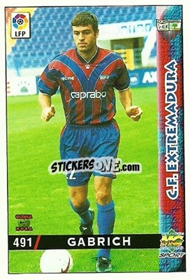 Cromo Gabrich - Las Fichas De La Liga 1998-1999 - Mundicromo