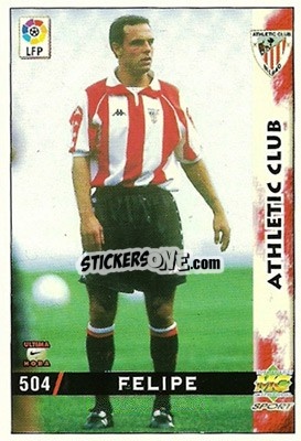 Sticker Felipe - Las Fichas De La Liga 1998-1999 n. 504 - Mundicromo