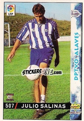 Cromo Julio Salinas - Las Fichas De La Liga 1998-1999 - Mundicromo