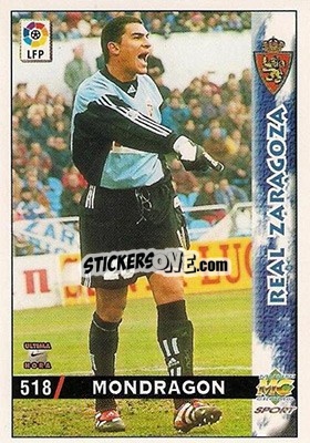 Sticker Faryd Mondragón - Las Fichas De La Liga 1998-1999 - Mundicromo