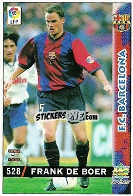 Figurina Frank de Boer - Las Fichas De La Liga 1998-1999 - Mundicromo