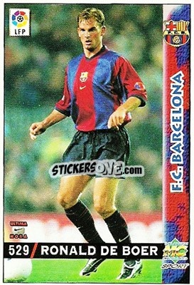 Cromo Ronald de Boer - Las Fichas De La Liga 1998-1999 - Mundicromo