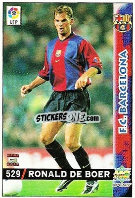 Figurina Ronald de Boer - Las Fichas De La Liga 1998-1999 - Mundicromo