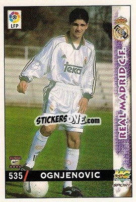 Cromo Ognjenovic - Las Fichas De La Liga 1998-1999 - Mundicromo