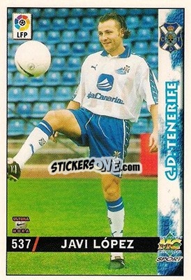Sticker Javi López - Las Fichas De La Liga 1998-1999 n. 537 - Mundicromo