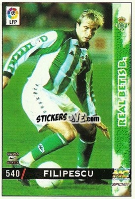 Cromo Filipescu - Las Fichas De La Liga 1998-1999 - Mundicromo