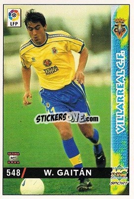 Cromo Walter Gaitán - Las Fichas De La Liga 1998-1999 - Mundicromo