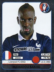 Sticker Mamadou Sakho - UEFA Euro France 2016. Star Edition (Swiss edition) - Panini