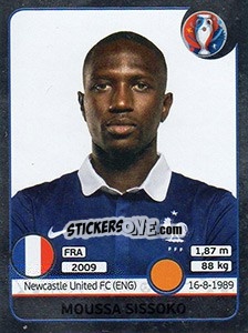 Sticker Moussa Sissoko - UEFA Euro France 2016. Star Edition (Swiss edition) n. 31 - Panini