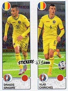 Sticker Dragos Grigore / Vlad Chiriches - UEFA Euro France 2016. Star Edition (Swiss edition) n. 45 - Panini