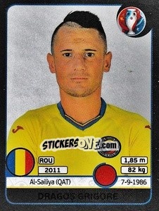 Sticker Dragos Grigore - UEFA Euro France 2016. Star Edition (Swiss edition) n. 53 - Panini