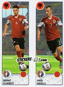 Sticker Berat Djimsiti / Ansi Agolli - UEFA Euro France 2016. Star Edition (Swiss edition) n. 91 - Panini