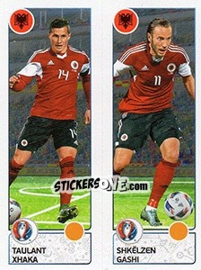 Sticker Taulant Xhaka / Shkëlzen Gashi - UEFA Euro France 2016. Star Edition (Swiss edition) n. 92 - Panini