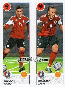 Cromo Taulant Xhaka / Shkëlzen Gashi - UEFA Euro France 2016. Star Edition (Swiss edition) - Panini