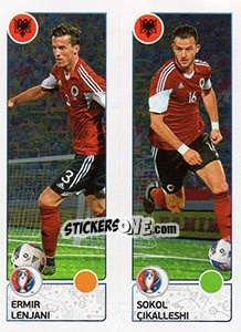 Sticker Ermir Lenjani / Sokol Çikalleshi - UEFA Euro France 2016. Star Edition (Swiss edition) n. 94 - Panini