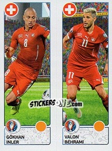 Sticker Gökhan Inler / Valon Behrami - UEFA Euro France 2016. Star Edition (Swiss edition) n. 99 - Panini