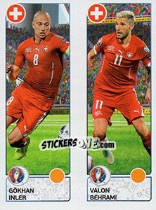 Figurina Gökhan Inler / Valon Behrami - UEFA Euro France 2016. Star Edition (Swiss edition) - Panini