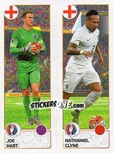 Sticker Joe Hart / Nathaniel Clyne - UEFA Euro France 2016. Star Edition (Swiss edition) - Panini