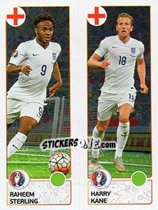Sticker Raheem Sterling / Harry Kane - UEFA Euro France 2016. Star Edition (Swiss edition) - Panini