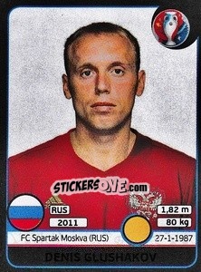 Sticker Denis Glushakov - UEFA Euro France 2016. Star Edition (Swiss edition) - Panini