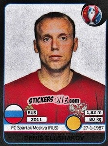 Sticker Denis Glushakov - UEFA Euro France 2016. Star Edition (Swiss edition) n. 173 - Panini