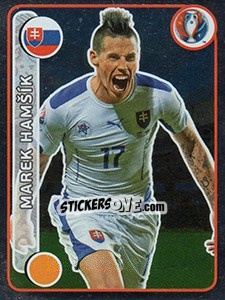 Cromo Marek Hamsík - UEFA Euro France 2016. Star Edition (Swiss edition) n. 207 - Panini