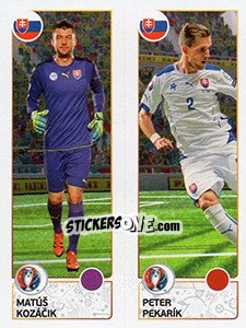 Sticker Matús Kozácik / Peter Pekarík - UEFA Euro France 2016. Star Edition (Swiss edition) n. 208 - Panini