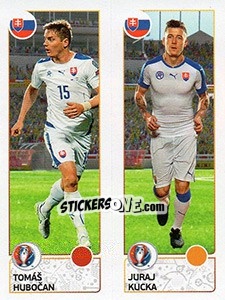 Sticker Tomás Hubocan / Juraj Kucka - UEFA Euro France 2016. Star Edition (Swiss edition) n. 210 - Panini