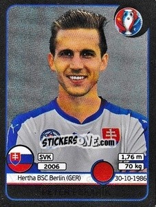 Sticker Peter Pekarík - UEFA Euro France 2016. Star Edition (Swiss edition) n. 218 - Panini