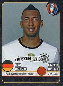 Sticker Jérôme Boateng - UEFA Euro France 2016. Star Edition (Swiss edition) n. 243 - Panini