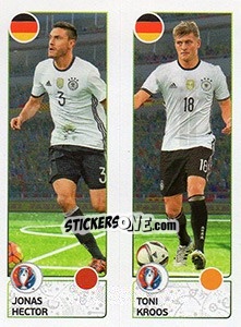 Sticker Jonas Hector / Toni Kroos - UEFA Euro France 2016. Star Edition (Swiss edition) n. 264 - Panini