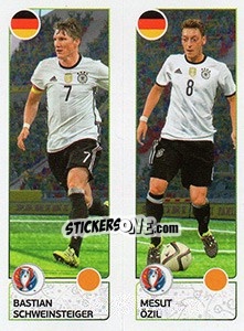 Sticker Bastian Schweinsteiger / Mesut Özil - UEFA Euro France 2016. Star Edition (Swiss edition) n. 265 - Panini