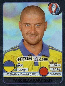 Sticker Yaroslav Rakitskiy - UEFA Euro France 2016. Star Edition (Swiss edition) n. 277 - Panini