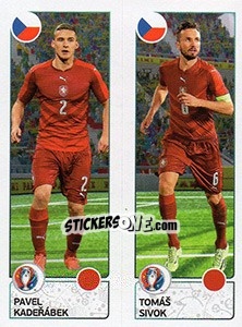 Sticker Pavel Kaderábek / Tomáš Sivok - UEFA Euro France 2016. Star Edition (Swiss edition) n. 380 - Panini