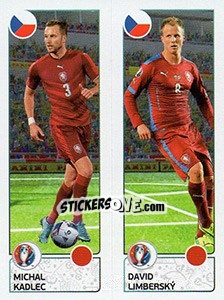 Sticker Michal Kadlec / David Limberský - UEFA Euro France 2016. Star Edition (Swiss edition) n. 381 - Panini