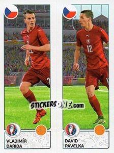 Sticker Vladimír Darida / David Pavelka - UEFA Euro France 2016. Star Edition (Swiss edition) n. 382 - Panini