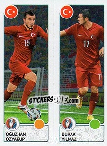 Sticker Oguzhan Özyakup / Burak Yilmaz - UEFA Euro France 2016. Star Edition (Swiss edition) - Panini