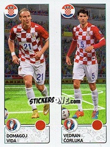 Sticker Domagoj Vida / Vedran Corluka - UEFA Euro France 2016. Star Edition (Swiss edition) n. 433 - Panini