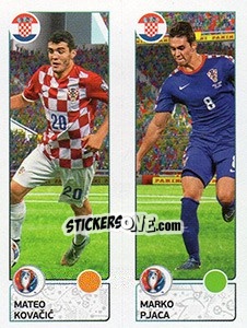 Sticker Mateo Kovacic / Marko Pjaca - UEFA Euro France 2016. Star Edition (Swiss edition) n. 435 - Panini