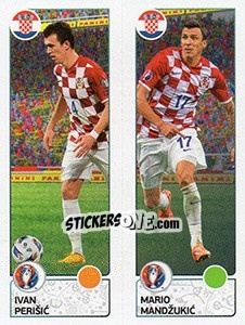 Sticker Ivan Perisic / Mario Mandžukic - UEFA Euro France 2016. Star Edition (Swiss edition) n. 436 - Panini