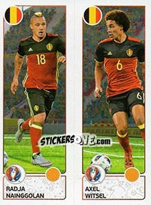 Sticker Radja Nainggolan / Axel Witsel - UEFA Euro France 2016. Star Edition (Swiss edition) n. 489 - Panini